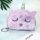 thumbnail image 3 of Lindo monedero de dibujos animados en forma de semicírculo con unicornio bordado, lindo monedero de peluche teñido anudado entrecerrado, 3 of 6