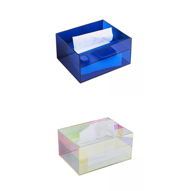 Titular de la cubierta de tejido 2x Caja de Pañuelos de Acrílico Impermeable Creativa para de Coche Magideal Titular de la cubierta de tejido