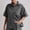 Grey, variant on Womens Tops Summer Button Collar Cropped Short Sleeve Denim Shacket Womens Jean Tops Black M