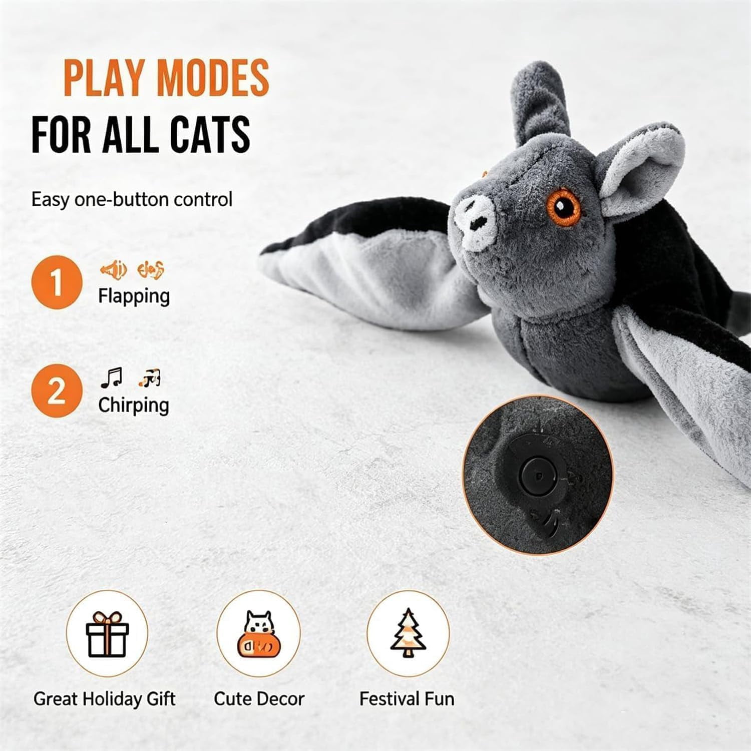Wild Paws Flying Bat Dog Toy, Flying Toy For Dogs Electric Flapping Interactive Cat Chasing Toy