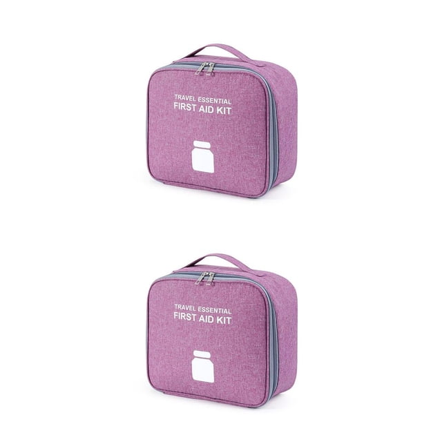 yingyy Emergency Organizer for Zipper Closure Household Empty Storage Bag Classification Dust-proof Students Survival Package Case Purple Large 2Set