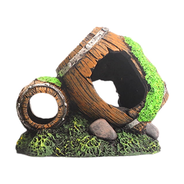 Decoración de acuario jinwen cueva de roca para peces 14x9x11cm
