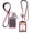 Pink, variant on Vjnyvs Rhinestone Badge Holder with Lanyard 2Pcs Bling Crystal Necklace Card Holder ID Name Badge foe Office