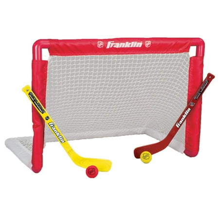 Franklin Sports NHL Mini Hockey Goal Set with 2 Sticks &