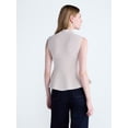thumbnail image 3 of Scoop Women's and Women's Plus Sleeveless Mock Neck Peplum Sweater Tank, Sizes XS-4X, 3 of 5