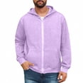 thumbnail image 2 of IAJDKMEK Men's Full Zip Solid Hoodie - Long Sleeve Open Front Sweatshirt for Men, Casual Top with Pockets, Comfortable Sweatshirt Jacket, 2 of 5