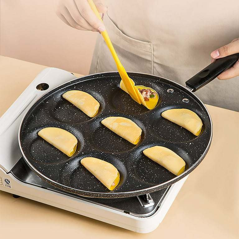 Pancake Griddle Flip Cooker Pancake Maker, 7 Hole Pans Non-Stick Fried Egg Cooking Pan, Hamburger Mold, Kitchen