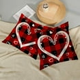 thumbnail image 4 of Valentines Day Pillow Covers 18x18 Set of 2, Buffalo Plaid Love Hearts Decor Valentine's Day Throw Pillows Mother''s Day Farmhouse Decorative Red Pillowcase Outdoor Cushion Case for Sofa Couch, 4 of 6