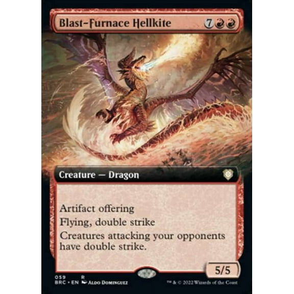 MtG The Brothers' War Commander Rare Blast-Furnace Hellkite (Extended Art) #59