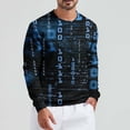 thumbnail image 1 of Qiopertar Liquidation à Moins de 5$ Mode Décontractée pour Hommes Imprimé Col Rond Manches Longues Pull Chandails en Molleton Blouse en Liquidation Offres d'Accès Anticipé, 1 of 4