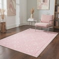 thumbnail image 3 of 2x7 Area Rugs Machine Washable Low Pile Non Slip Runner Rug for Hallway, Laundry Room, Bedroom, Bathroom, Ribbon Bow Pattern Indoor Carpet Runner, Lightweight Print Floor Mat Blush Pink, 3 of 4
