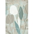 thumbnail image 2 of Kouta, Flora 23x32 Black Ornate Wood Framed with Double Matting Museum Art Print Titled - Sea Mist Floral I, 2 of 4