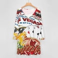 thumbnail image 4 of Las Vegas Casino Gambler Long Sleeve Sexy Dresses For Women Ladies Vintage Elegant Party Dress Oversized V-neck Dress, 4 of 7