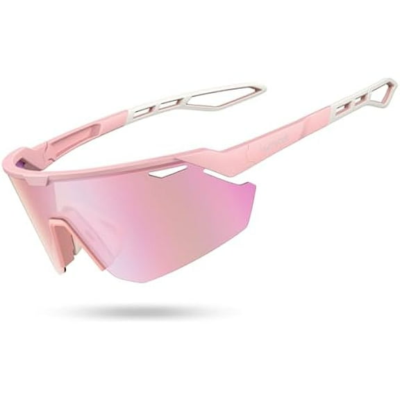 Polarized Sports Sunglasses for Men Women, 24g, UV400 Protection Sun Glasses for Cycling Running Baseball Fishing