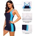 thumbnail image 3 of Charmo Swimsuits for Women One-Piece Bathing Suits Racerback Boyleg Sports Swimwear, 3 of 7