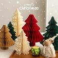 thumbnail image 6 of Paper Christmas Tree Honeycomb Centerpiece Christmas Tree Decoration 3D Table Centerpiece for Modern Mantel Decoration Home Xmas Holiday Party(Red), 6 of 6