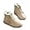 Beige, variant on Autumn and Winter Student Snow Boots Women's Short Boots Snow Boots lace-up Flat-Heeled Korean Fashion Cotton Shoes