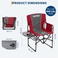 thumbnail image 3 of QinaQin Adult Folding Camping Chair Is a Heavy-Duty Portable Lawn Chair with a Side Table, Side Pockets, and Beverage Rack, Suitable for Use In Rvs, Beaches, Gardens, Patios, Or Patios, 3 of 8