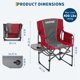 thumbnail image 3 of QinaQin Silla plegable para camping tipo director con mesa lateral, bolsillo y portavasos, diseño resistente para RV, playa, jardín o deck, 3 of 8