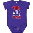 thumbnail image 3 of Inktastic Plaid Bear Wild and 1 with Arrow Boys or Girls Baby Bodysuit, 3 of 5