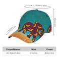 thumbnail image 2 of Salouo Elephants Print Unisex Sports Hat, Adjustable Golf Dad Hat Outdoor Cap Mountain Dad Hat Adjustable Fit Baseball Cap for Men and Women, 2 of 6