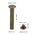 thumbnail image 2 of 100 Sets Chicago Screws, M5x35mm Brass Plated Chicago Screw Phillips Binding Post Screw Rivets for Leather, Brown, 2 of 6
