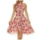 thumbnail image 1 of Vestido Gasa Fridja Estampado Volantes Doble Capa Falda Acampanada, 1 of 8