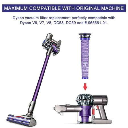 filter v8 v7 dc58 dyson dc59 washable v6 replacement