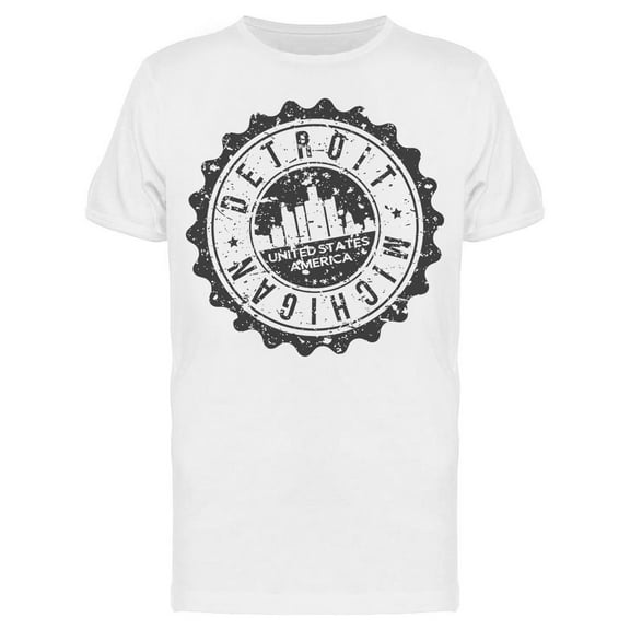 Detroit Michigan Tourism T-Shirt Men -Image by Shutterstock, Male x-Large