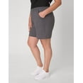 thumbnail image 3 of Hanes Just My Size Women's Cotton Jersey Pull-On Shorts, 7" (Plus ) Charcoal Heather 1X, 3 of 5