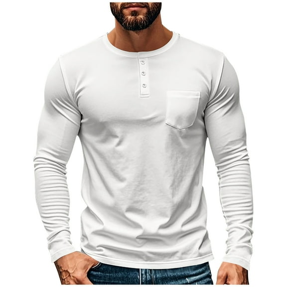VJATTWR Mens Crew Neck Long Sleeve Pullover Shirts Casual Lightweight Fitted Basic T-Shirt Xl