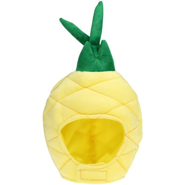 FELTECHELECTR Sombrero de piña, gorra de piña tropical, divertido sombrero de peluche, tocado de fruta, accesorio fotográfico, suministros para fiestas
