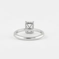 thumbnail image 4 of Cora Jewellery 2.5CT Radiant Moissanite Hidden Halo Engagement Ring For Women, 18K White Gold, 4 of 6