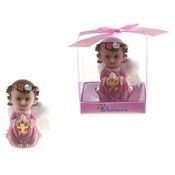 Ddi Baby Angel Praying with Cross Poly Resin Baby Angel Praying with Cross Poly Resin - Pink