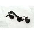 thumbnail image 2 of Kingston Brass KS7120TX 8" Center Wall Mount Bathroom Faucet, Matte Black, 2 of 4