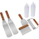 thumbnail image 1 of Juego de accesorios para plancha profesional de 7 piezas, espátula para barbacoa y raspador, herramientas Teppanyaki de acero inoxidable para cocinar en plano en el Kit de parrilla para barb JFHHH pequeña, 1 of 5