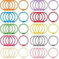 thumbnail image 4 of 1 Inch (50 Pack) Metallic Loose Leaf Binder Rings for Flashcards, Index Cards, Keychains, Colorful Small Metal Steel Book Ring Clips for Keyrings, Office, School, Home - 10 Colors, 4 of 10