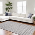 thumbnail image 5 of HomeRoots 512699 2 x 3 ft. Ivory & Taupe Striped Hand Woven Stain Resistant Rectangle Area Rug, 5 of 8