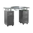 thumbnail image 2 of Manicure Table GLASS GLOW Grey Salon Nail Table Salon Furniture & Equipment, Light Version, 2 of 9