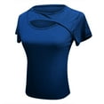 thumbnail image 5 of Tittly T Shirts for Women Going Out Tops Women's Cutout Tops Basic Long Sleeve Round Neck Slim Fit T Shirts Spring Tops for Women Tshirts Shirts Navy M, 5 of 5