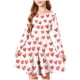 thumbnail image 4 of TaTaai Valentine Heart Print Long Sleeve A-Line Skater Dress, Valentine's Day Gift, Casual Party Twirly Dress Gift, 4 of 5