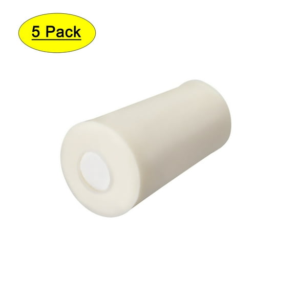 16mm-23mm Beige Drilled Silicone Stopper Plugs for Flask Test Tube Stopper 5pcs