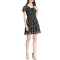 thumbnail image 2 of INSPIRE CHIC Robe en Chiffon à Lacets Florale pour Femmes, 2 of 6