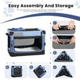 thumbnail image 5 of Gardner Pet Soft Collapsible Dog Crate - 30 Inch Portable Travel Dog Crate for Small/Medium Dogs Indoor & Outdoor, 3-Door Pet Crate with Durable Mesh Windows & Storage Bag, Blue, 5 of 7