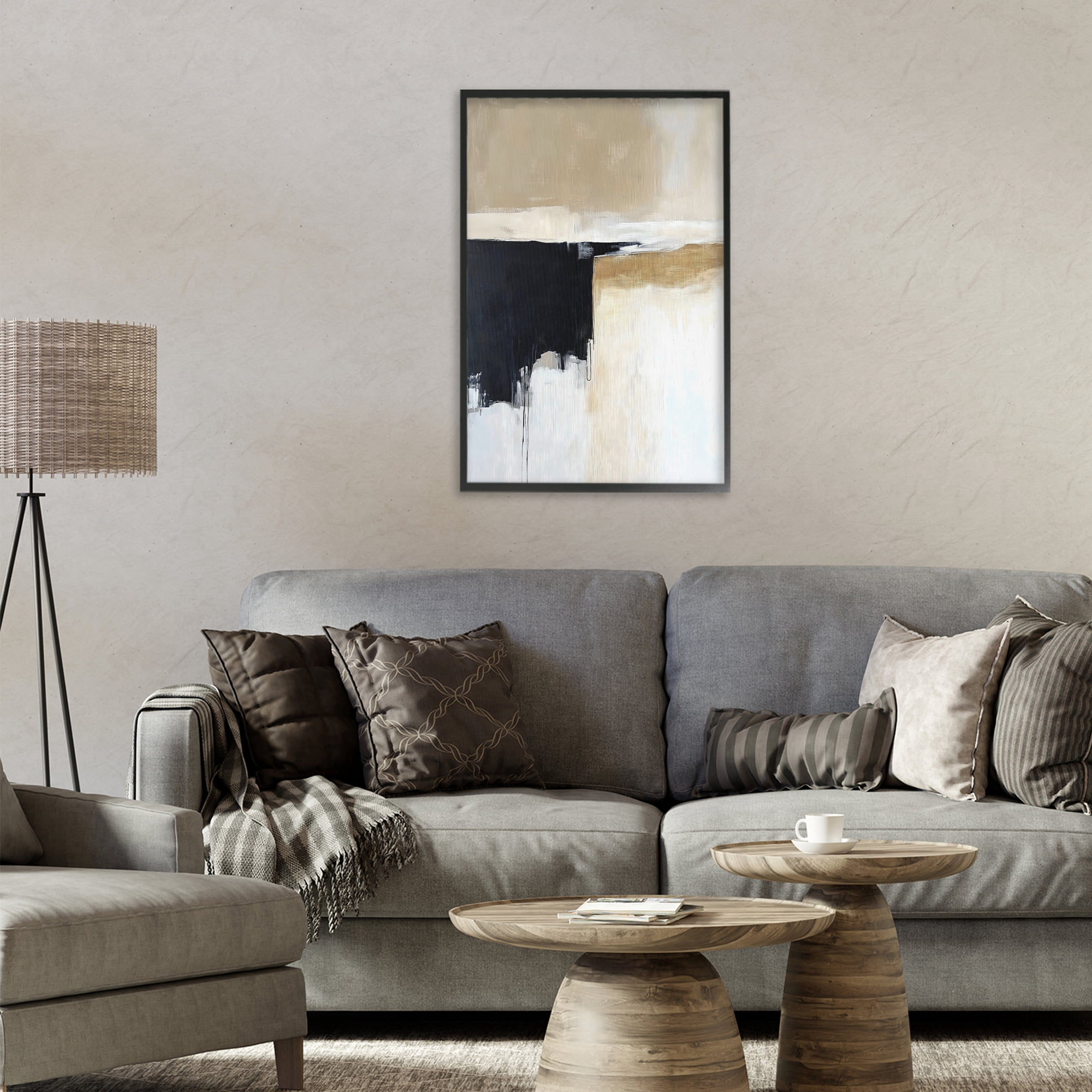 Stupell Industries Desert Shades Muted Neutrals Black Framed Giclee Art, design by Gina Kelly