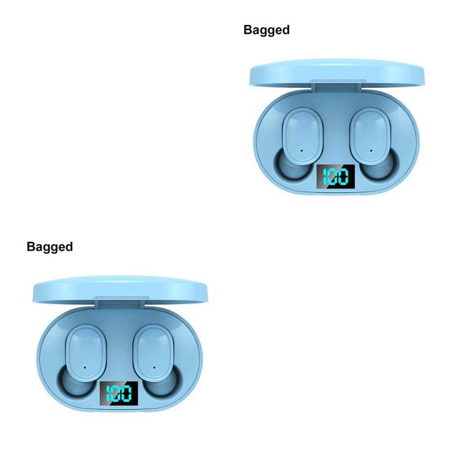 Seitruly Bluetooth-compatibilidad 5.0 Auriculares Inalámbricos Impermeables Estuche de carga en la oreja Pantalla LED Caminar Manos libres Auricular de Type1 NO1
