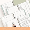 thumbnail image 6 of Blue Sky Brook Gossen 15 Month 2026-2027 Weekly and Monthly Academic Year Planner Calendar, April 2026 - June 2027, 5" x 8", Flexible Cover With Zip Pouch, Wirebound, Storage Pocket, Green Check, 6 of 10