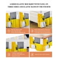 thumbnail image 6 of Oil Painting Yellow Grey Bed Skirt Queen Size, Abstract Modern Street Grunge Art Wrap Around Bed Skirting with Adjustable Elastic Strap, Dust Ruffle Pleated Bedskirts 16 Inch Drop for Bedroom Beds, 6 of 9