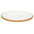 thumbnail image 6 of Red Co. Set of 4 Enamelware Metal Classic 8" Round Salad Plate, Solid White/Orange Rim, 6 of 7