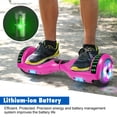 thumbnail image 2 of SISIGAD 6.5" Two-Wheel Self Balancing Hoverboard with Bluetooth LED Lights Electric Scooter Hoverboard for Kids Pink, 2 of 5